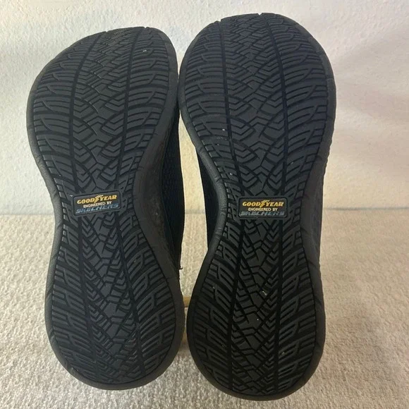 Skechers Hands Free Step-Ins Goodyear Black Slip Resistant  Women's Sneakers 7.5 - Picture 8 of 14